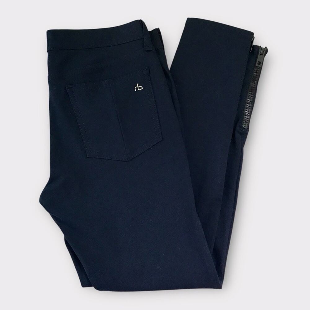 Rag & Bone Navy Blue Jeans Skinny Ankle Jeans Zippered Ankles